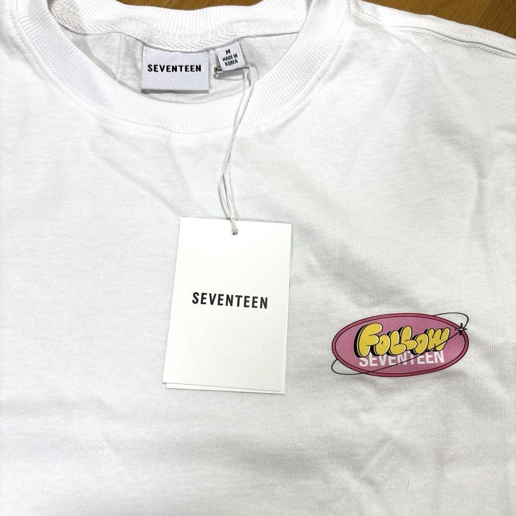 [USED] SEVENTEEN Follow T-shirt, Medium, White, Idol Goods, Korean, White