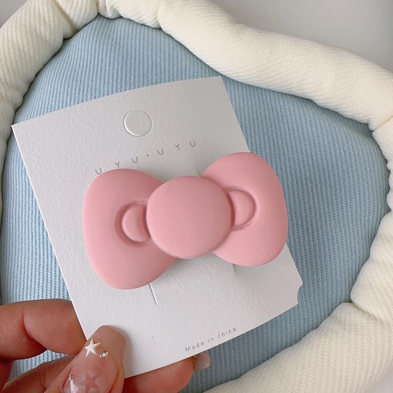 Pink Series Cute Bow Hair Clip for Girls - Small Duckbill Clip for Bangs