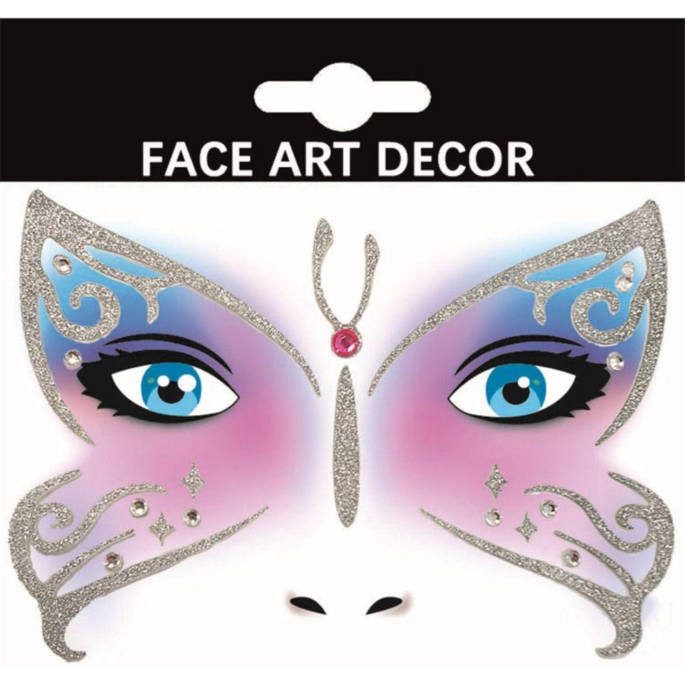 Cartoon Face Stickers Glitter Face Art Decor Glitter Makeup Stickers  Theater Gifts Birthday Party