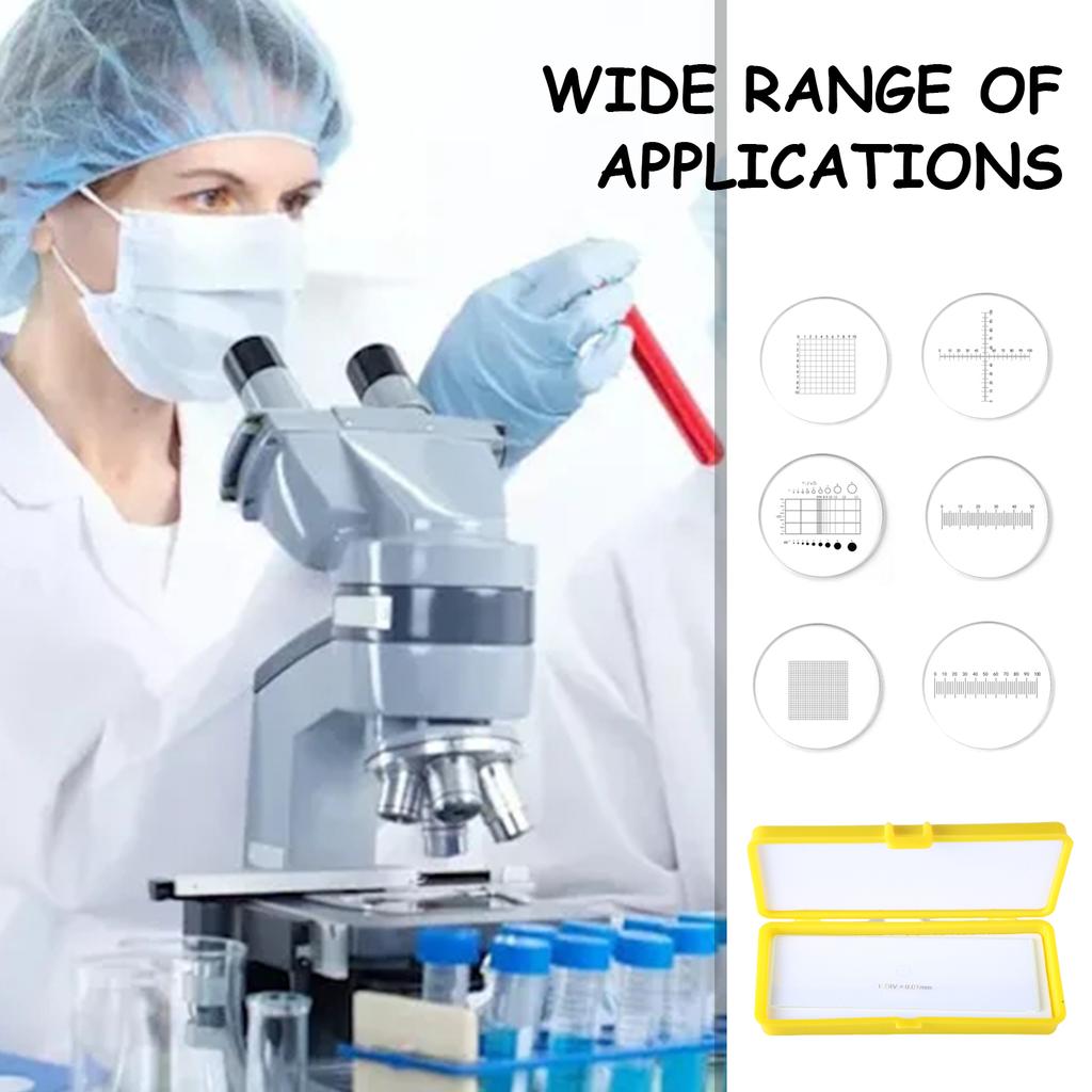 C1-C7 Microscope Calibration Slide High Precision Stage Micrometer Ocular Reticle Eyepieces Calibration Ruler Slides