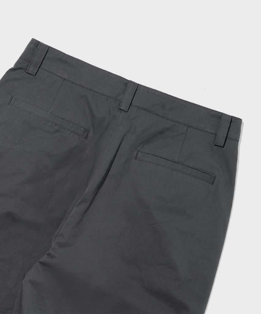 WMC Deep Pleated Chino Pants_Charcoal Grey