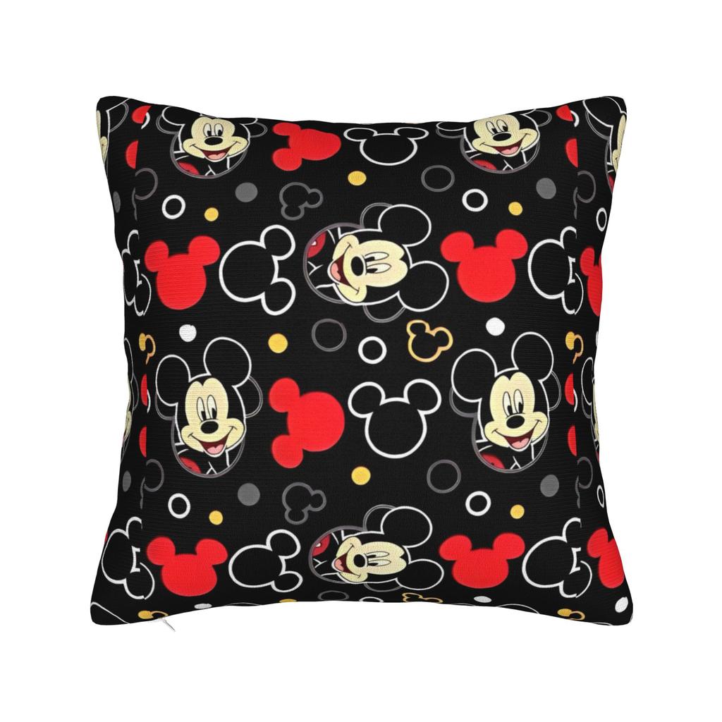 Mickey Mouse Kuddfodral Polyester Kudde för Soffa Söt Känd Tecknad, Avslappnade Kuddfodral