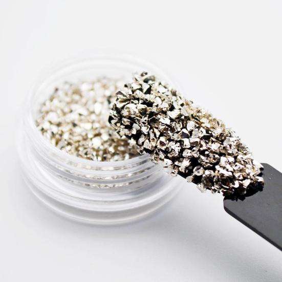 1 Pot Irregular Gravel Crushed Stone DIY Tips 3D Manicure Nail Art Decoration