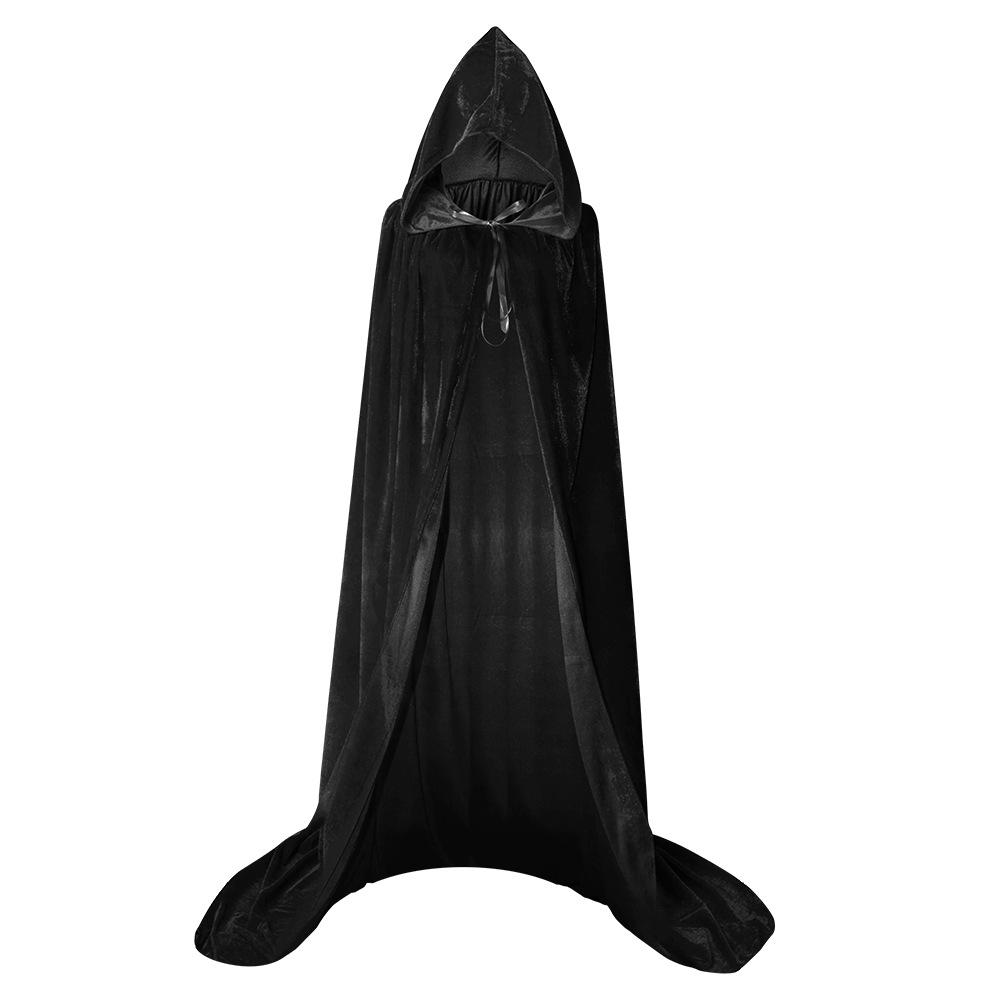 Adult Children Cosplay Costumes Velvet Long Cloak Witches Wizards Stage Performance Cape Poncho Unisex Carnival Halloween Suits