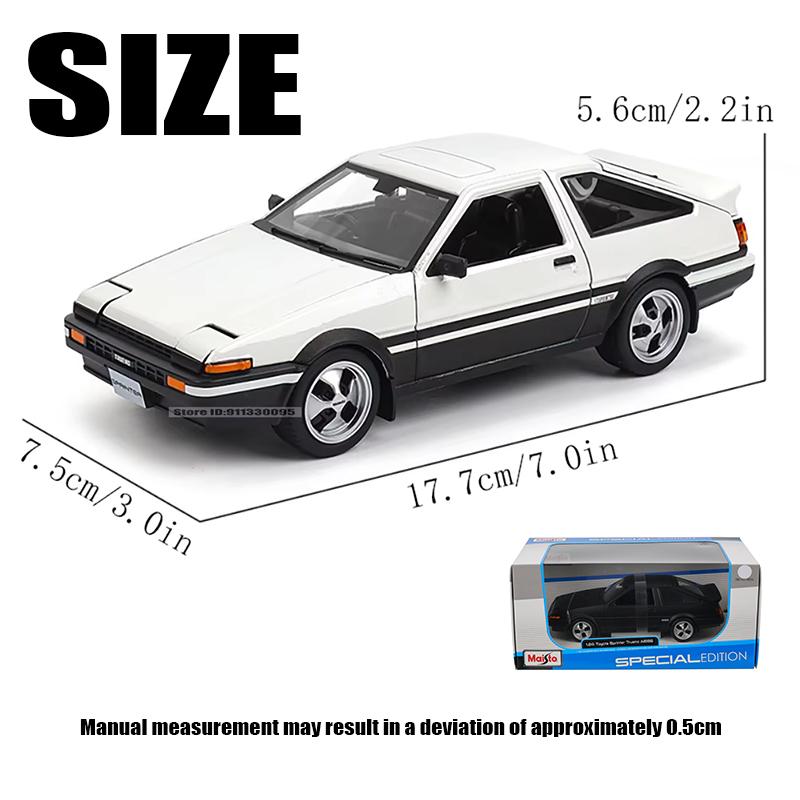 YVAZ6 Maisto 1:24 Toyota Sprinter Trueno AE86 Alloy Car Model Material Sports Gift Simulation Collection Toy Exquisite Simulation