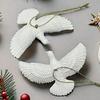 White Dove Ornament Resin Peace Bird Pendant for Christmas Tree & Home Garden Decor Outdoor Hanging Decorations