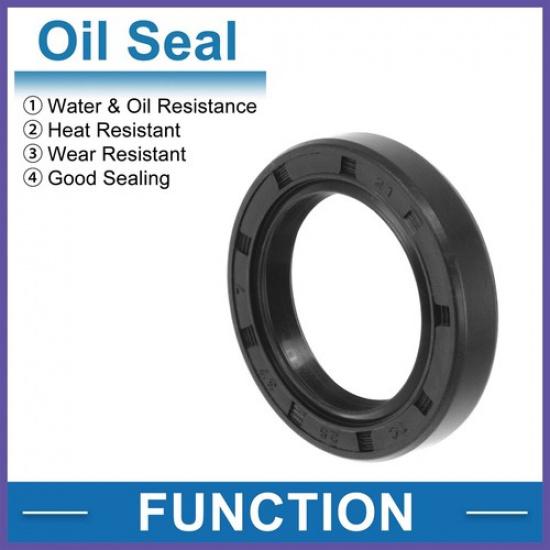Oil Seal Seal Ring Rotary Shaft Seal Nitrile Rubber 25x37x7mm Black 5 Pcs New