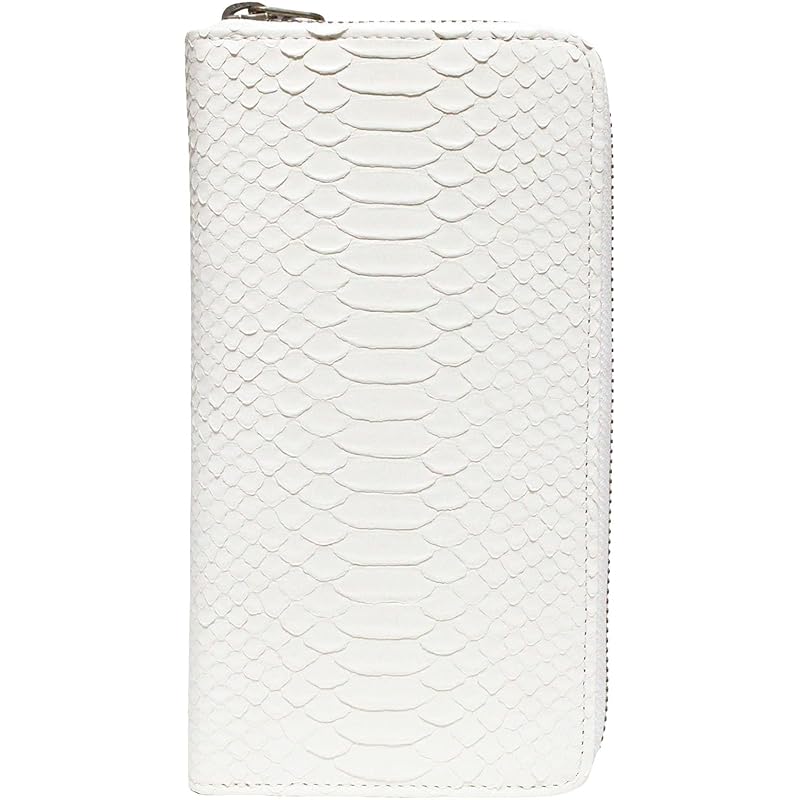 

[Berkut] white diamond python long wallet men s ladies YKK wallet snakeskin snakeskin snake python Genuine leather leather male round zip round zipper