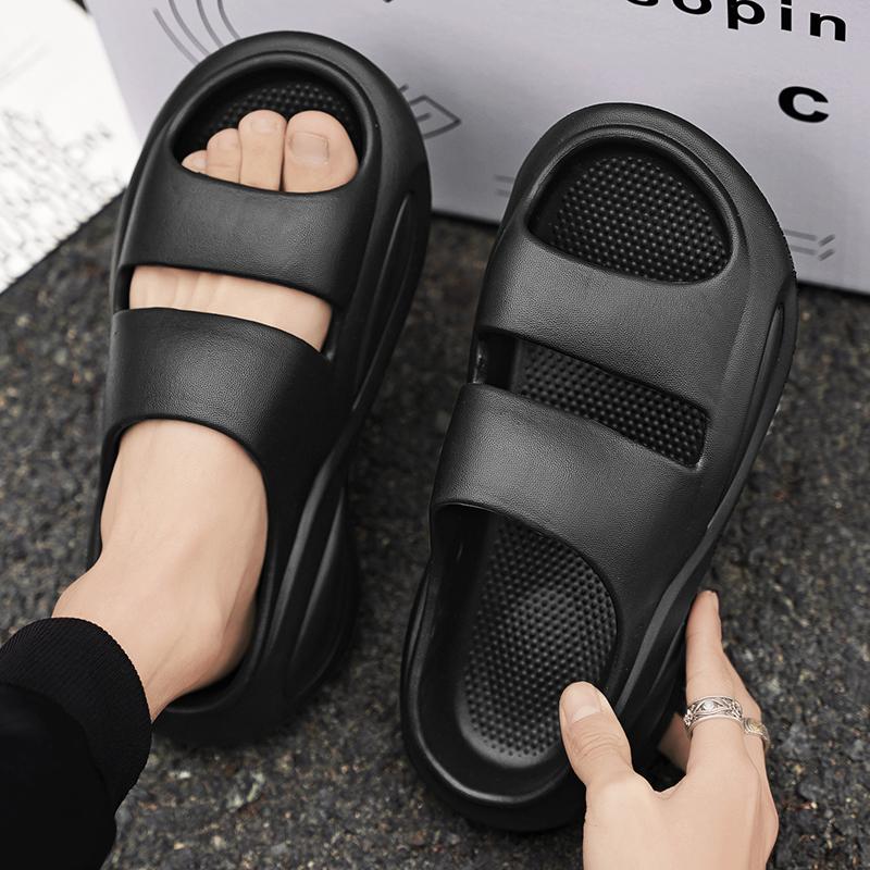 Men's Sandals House Slippers Men's Slippers Flat Sandals Shoes for Men Beach Thick Bottom Soft and Comfortable Non-Slip New