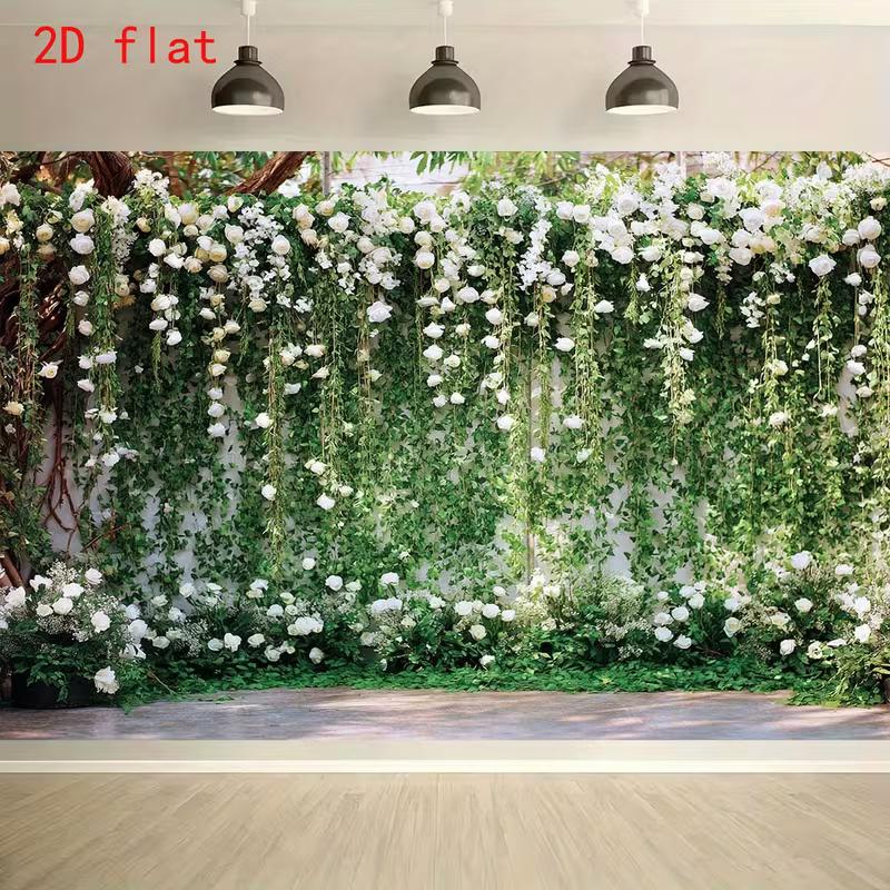 2D Natural Hanging Floral Ivy Wall Backdrop Studio Photo Prop for Spring Shoots