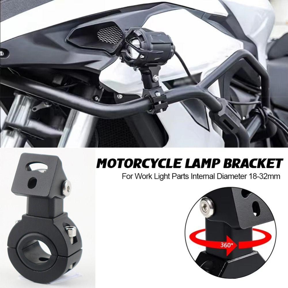 

Black Led Light Bracket Aluminum Alloy Motorcycle LED Headlight Clamps Head Lamp Holder Motorcycle