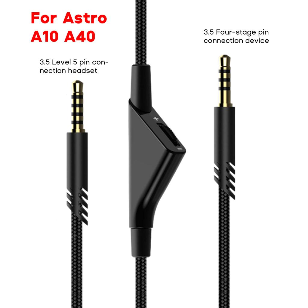 Braided Headset Cord for Astro A10 A40 Gaming Headset 3.5mm(1/8") Audio Cable Universal Compatibility Extension Cable