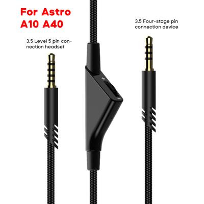Geflochtenes Headset-Kabel für Astro A10 A40 Gaming-Headset 3,5 mm(1/8 ") Universelles Audiokabel-Verlängerungskabel