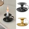 Portable Candle Holder Desktop Candlestick Table Ornament Metal Candlestick Taper Candle Holder With Handle Home Decor