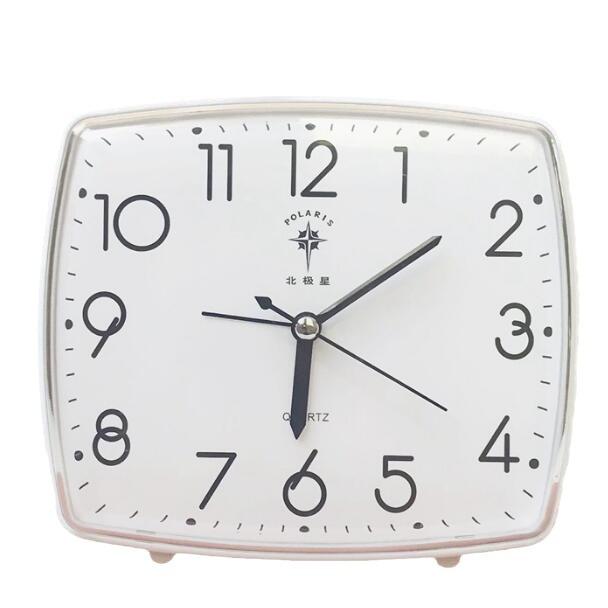 Polaris Silent Alarm Clock with Large Numbers, Modern Minimalist Design for Bedroom or Desk
