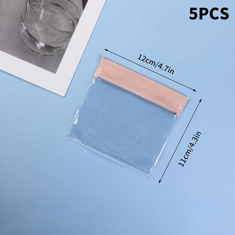 5pcs Pill Pouch Bags Zippered Pill Pouch Reusable Clear Pill Bags Self Sealing Travel Medicine Organizer Storage