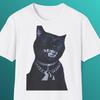 Creepy Grinning Black Cat T-Shirt | Horror Cat Tee