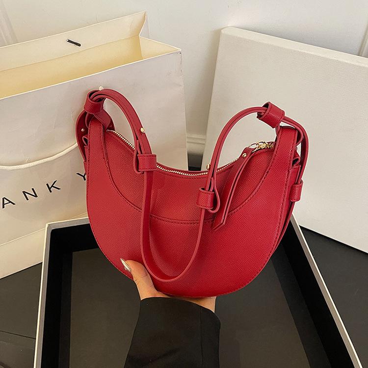 Crescent Bag French Moon Bag Armpit Bag Crossbody Shoulder Bag High-quality Semi-round Saddle Bag