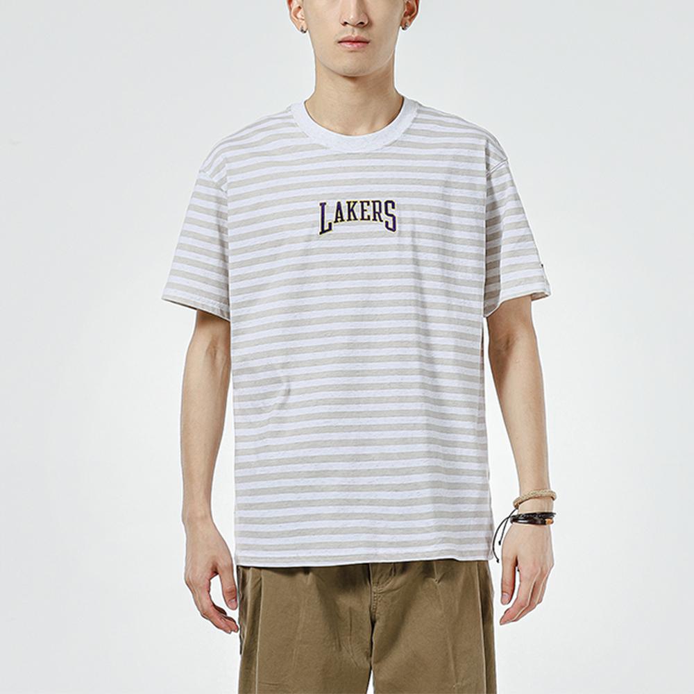 Nike Striped Letter Print Crew Neck Short Sleeve T-Shirt Men Tops White DA5872-051