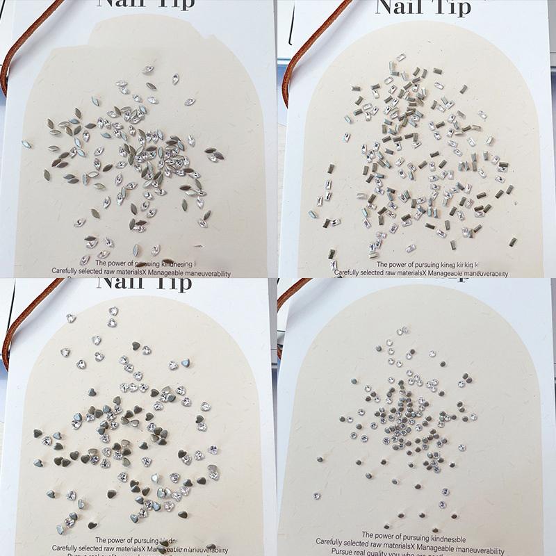 50Pcs Mini Size 3D Zircon Marquise Shape Nail Art Charms Gem Stones Accessories Nail Decorations Supplies Materials