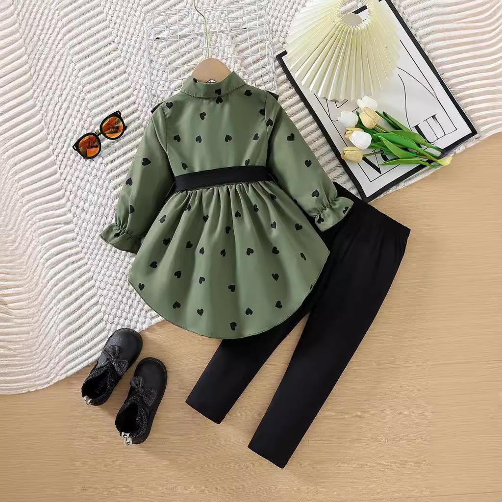 Flickors Mode Set Sommar Barns Casual Långbyxset