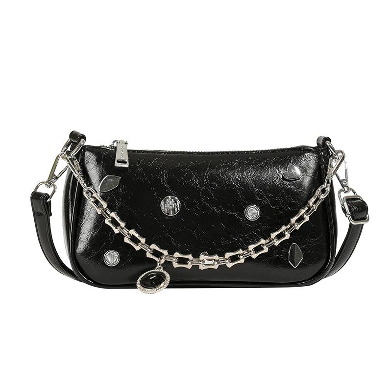 Fashion high-end chain armpit small bag, foreign style versatile personality Korean version of niche messenger women's bag