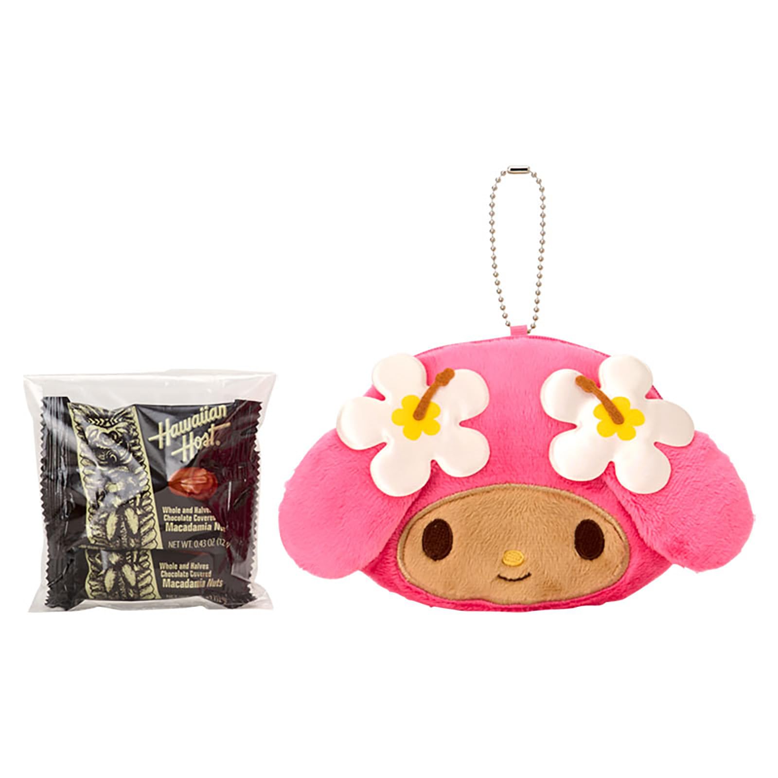 Sanrio My Melody Face Shape Pouch Macadamia Nut Chocolate Hawaiian Host 593923