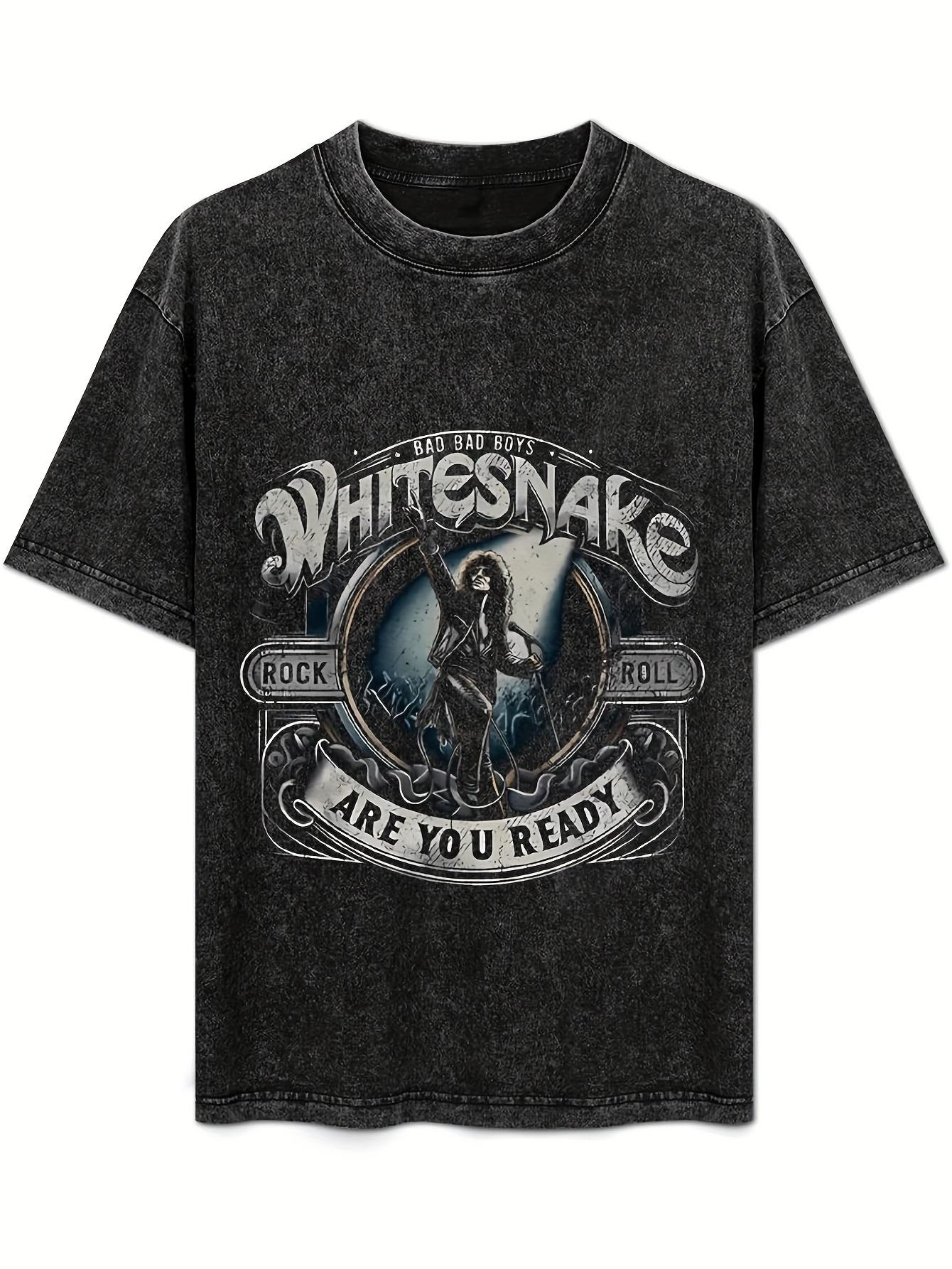 T-Shirt y2k Whitesnake Iconic Logo & Black 4XL