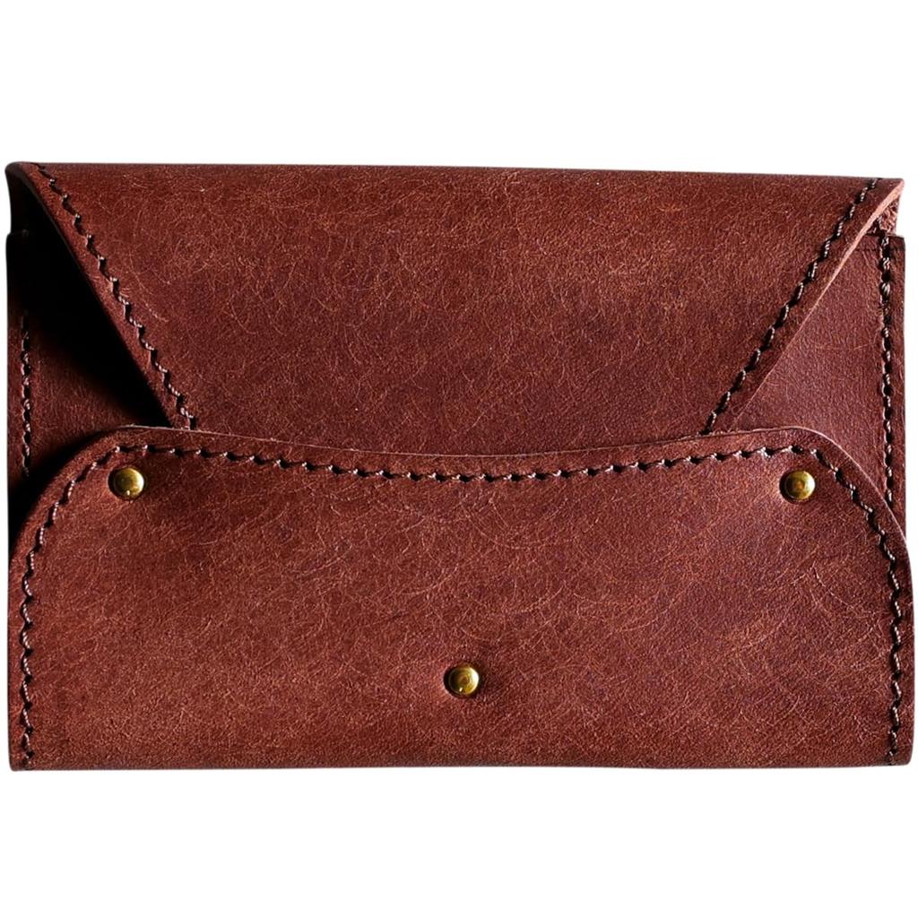 Made In Japan Italian Leather Business Card Holder Business Card Case Card Case Business Large Capacity Brand MARGOT SILVA Walnut [AURAMU] Men's