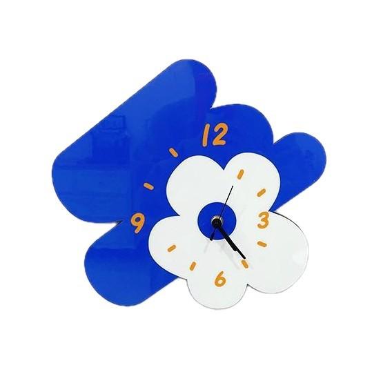 Simple and Creative Cartoon Artistic Flower Clock, Silent Wall Clock for Living Room and Dining Room, Cute Clock for Flower Shop