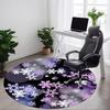 1pc Winter Snowflakes Office Round Rug, Non-slip, Soft and Durable Office Rug for Interior Decoration, Perfect for Office, Beautiful Decoration yy2603