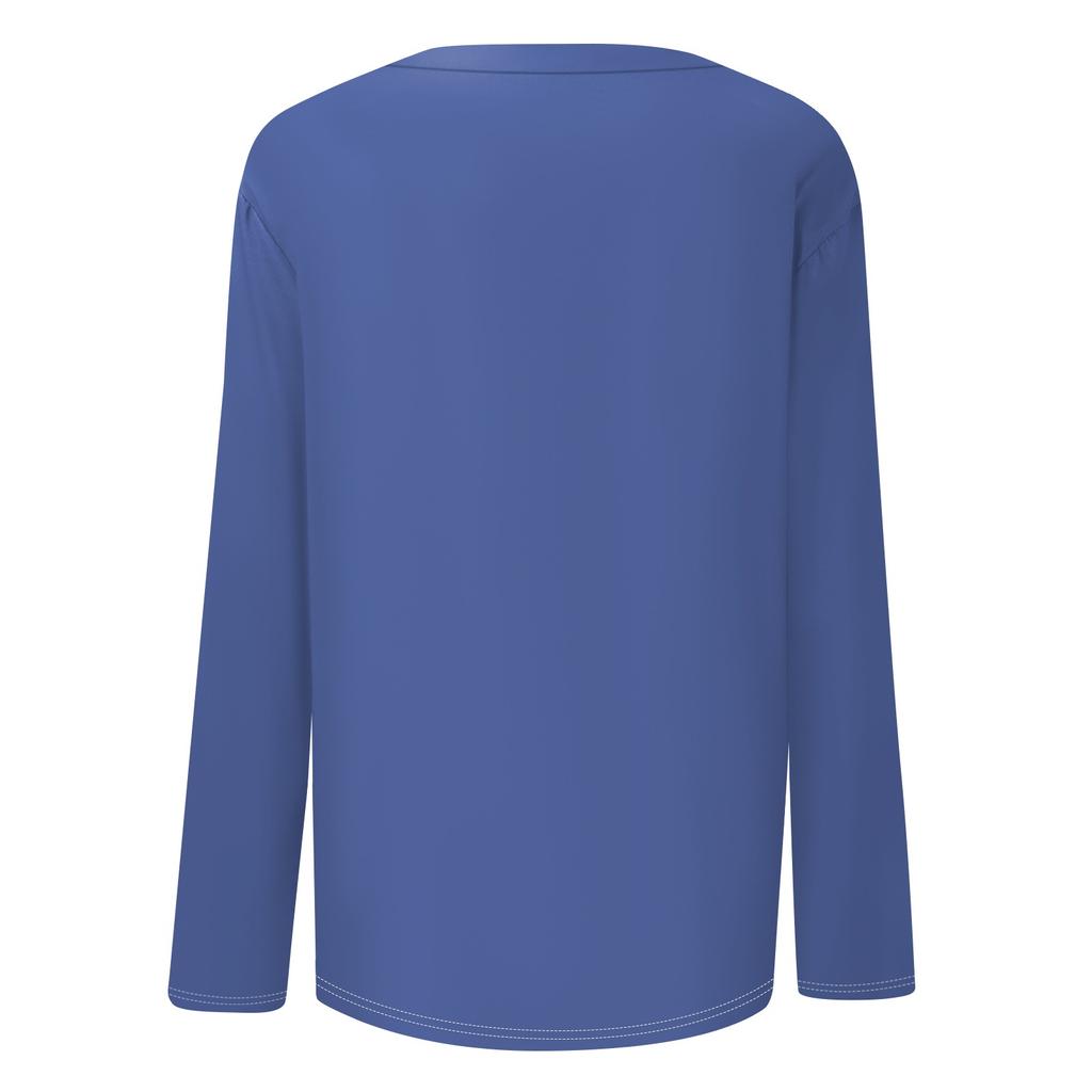 Womens Long Sleeve Round Neck Shirts Basic Tee Casual Top Fall Trendy Tunic Outfits Fitted T Shirts