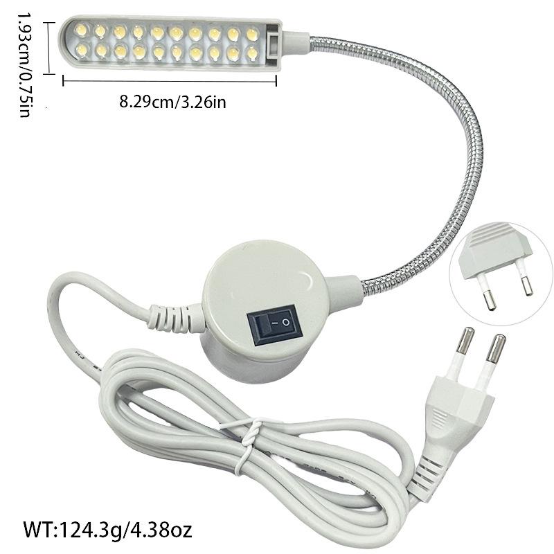 1Pcs AC220V EU/US Standard Sewing Machine Magnet LED Light DIY Bedhead Reading Lamp 10/20/30/40 LED Beads Sewing Machine Light