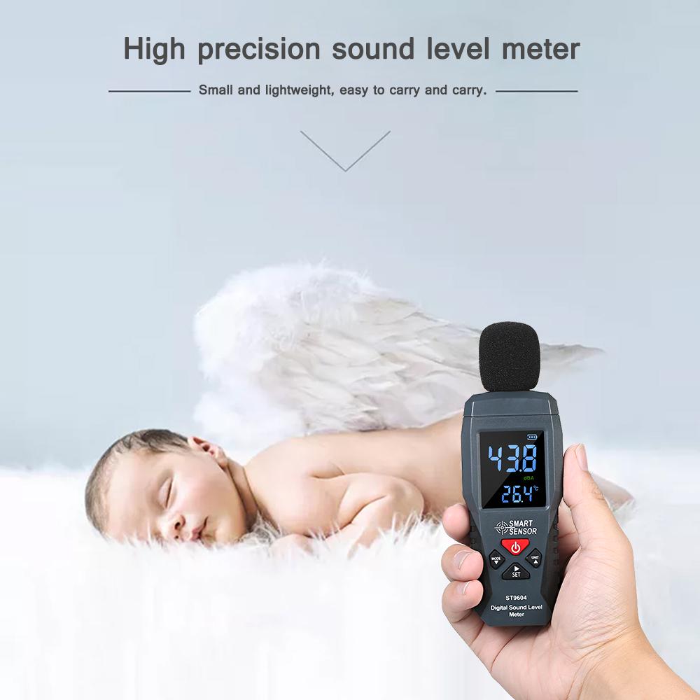SMART SENSOR Mini Digital Sound Level Meter LCD Display Noise Meter Noise Measuring Instrument Decibel Tester 30 130dBA