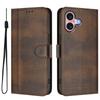For iPhone 16 Cases Wallet Stand Retro Texture Leather Phone Cover with Lanyard