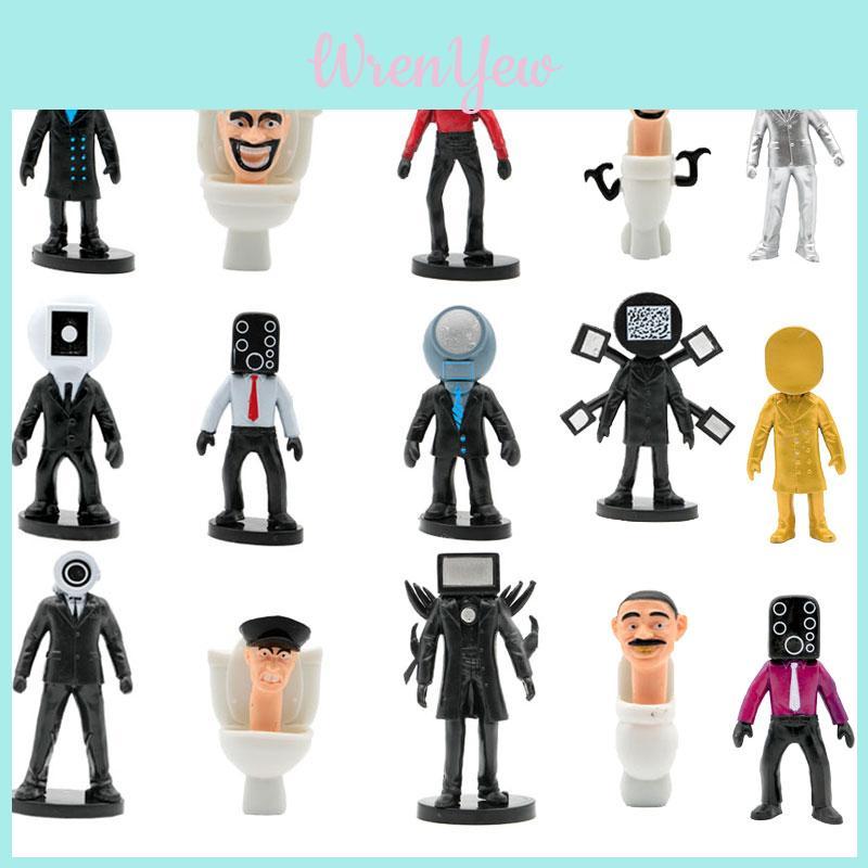 Skibidi Toilet PVC Figura da Collezione Gioco Interattivo Decorazione da Scrivania