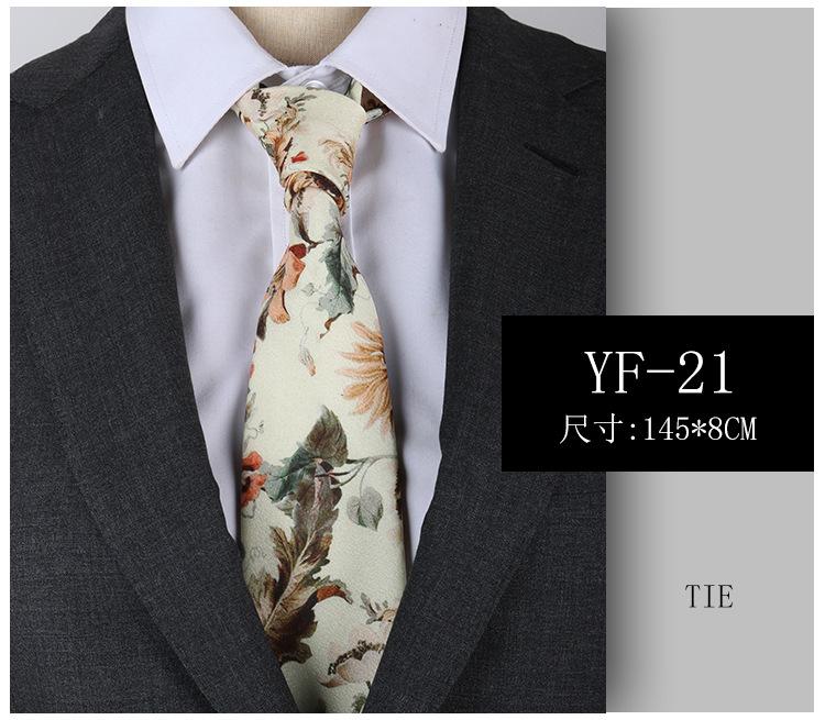

Мужской галстук с принтом, из искусственного шелка, с мягким узором, в стиле ретро, повседневный, для костюма, шейный аксессуар, ручной галстук