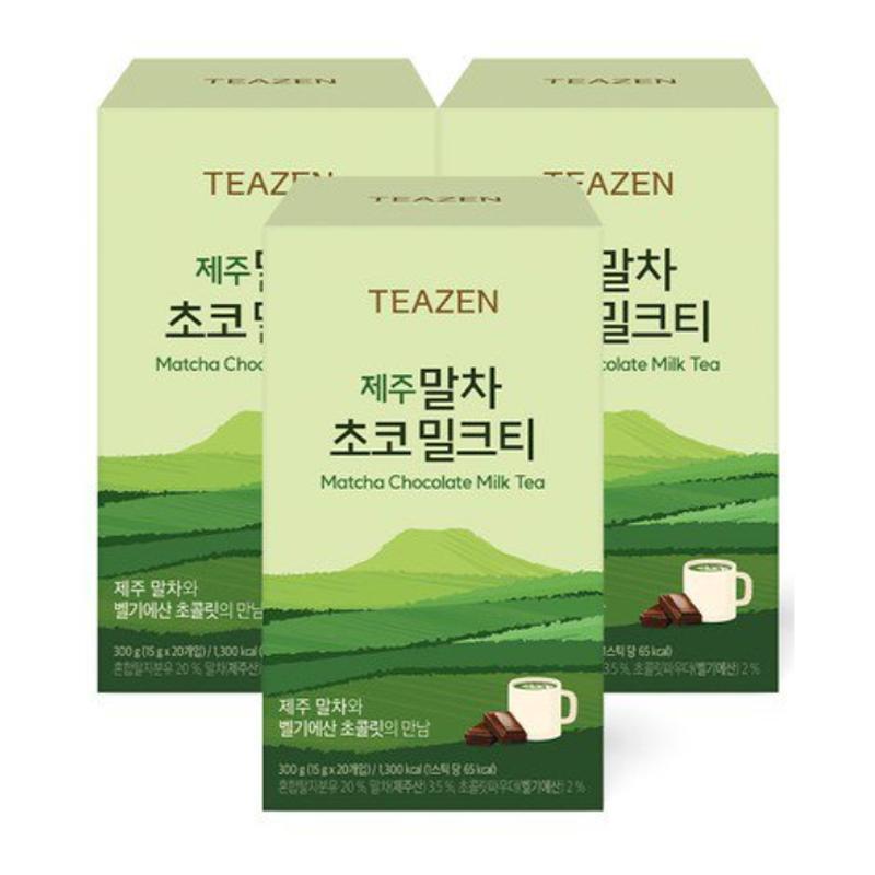 Teazen Matcha Czekoladowa Herbata Mleczna w Proszku 15g (5 opcji)