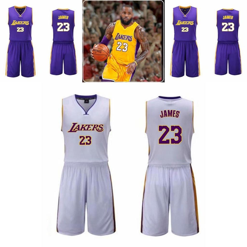 Los Angeles Lakers Lebron James Basketball Jersey Set With Polyester Fabric For Men And Sports Enthusiasts