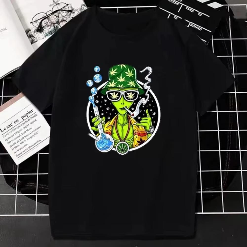 Harajuku Gothic Female Tshirt Creative Alien Print Tops Women Summer Fashion Casual Tops Ladies Clothing Tee Ropa Mujer