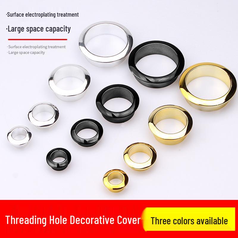 ABS Plastic Round Desktop Cable Grommet Cover, Wire Management Ring