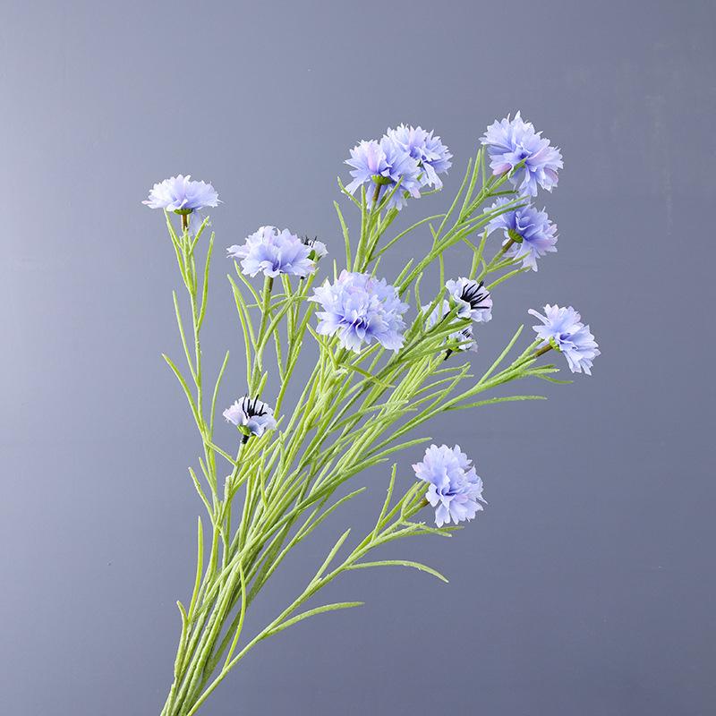 3 Forks/Bouquet Artificial Flower Silk Cornflower Fake Flowers Artificial Plant Decorative Flowers Home Decor Wedding Decor