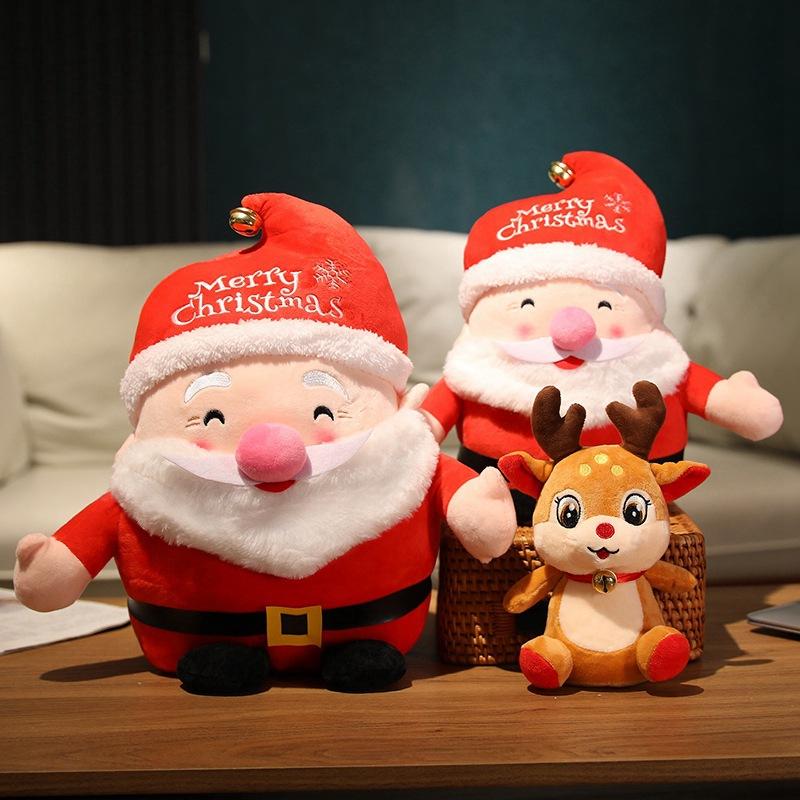 Santa Claus Doll Plush Toy Elk Doll Christmas Gift Children'S Doll For Girls