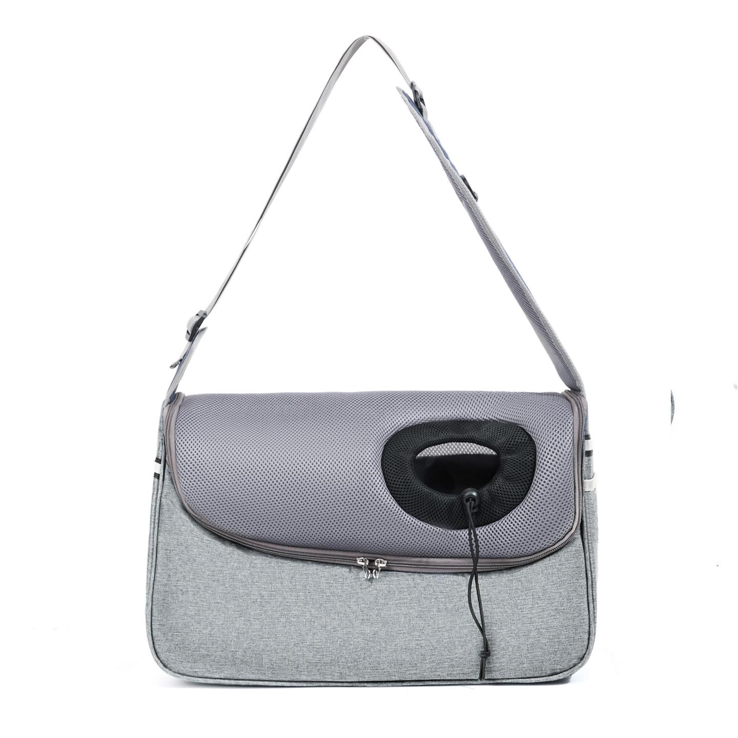 

Portable Pet Carrier Breathable Cat Bag Crossbody Shoulder Handbag Travel Bag for Small Cats Puppy серый