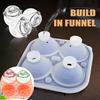 3D Rose Ice Model 2.5-inch Large Ice Cube Tray Making 4 Lovely Flower Shape Ice Silica Gel Fun Ice Hockey Maker For Whishy Mold