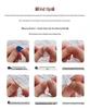 Hope Light Porcelain White Cat Eye Wearable Nails - Handmade Pinching Style, Popular Whitening Moonlight Design