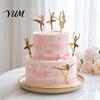 Home Baking Dessert Decorations 6 Pcs Ballet Cake Topper, Acrylic Ballerina Dancing Girl Birthday Ornament Decoration for Anniversary, Baby