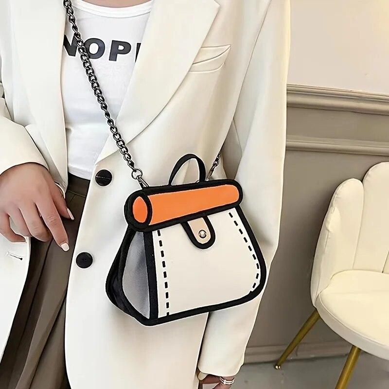 2026 Новый Аниме Двумерный Мультяшный Цепочка Женская Холщовая Сумка Через Плечо Рюкзак — фото 4