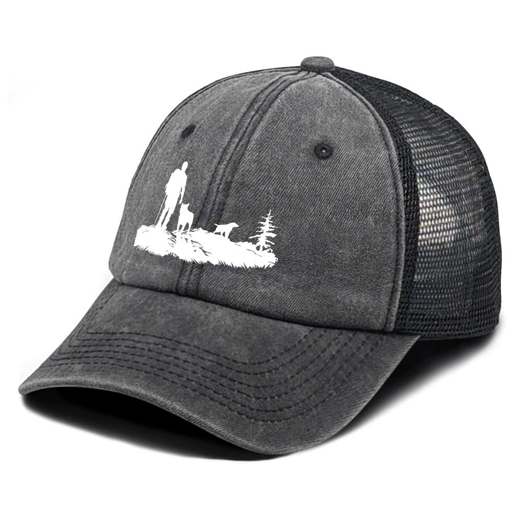 White Explorer Dog Printed Baseball Hat Adjustable All Season Simple Snapback Cap For Unisex Women Daily Wear Camping Golf