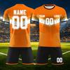 Anpassbares DIY Zweiteiliges Sporttrikot-Set: Kurzarmshirt und Shorts mit personalisiertem Nummernaufdruck für Teamuniformen